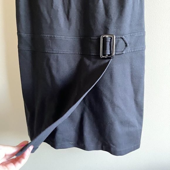 WHITE HOUSE BLACK MARKET BLACK SLEEVELESS FAUX WRAP DROP WAIST DRESS WOM… - Picture 4 of 8